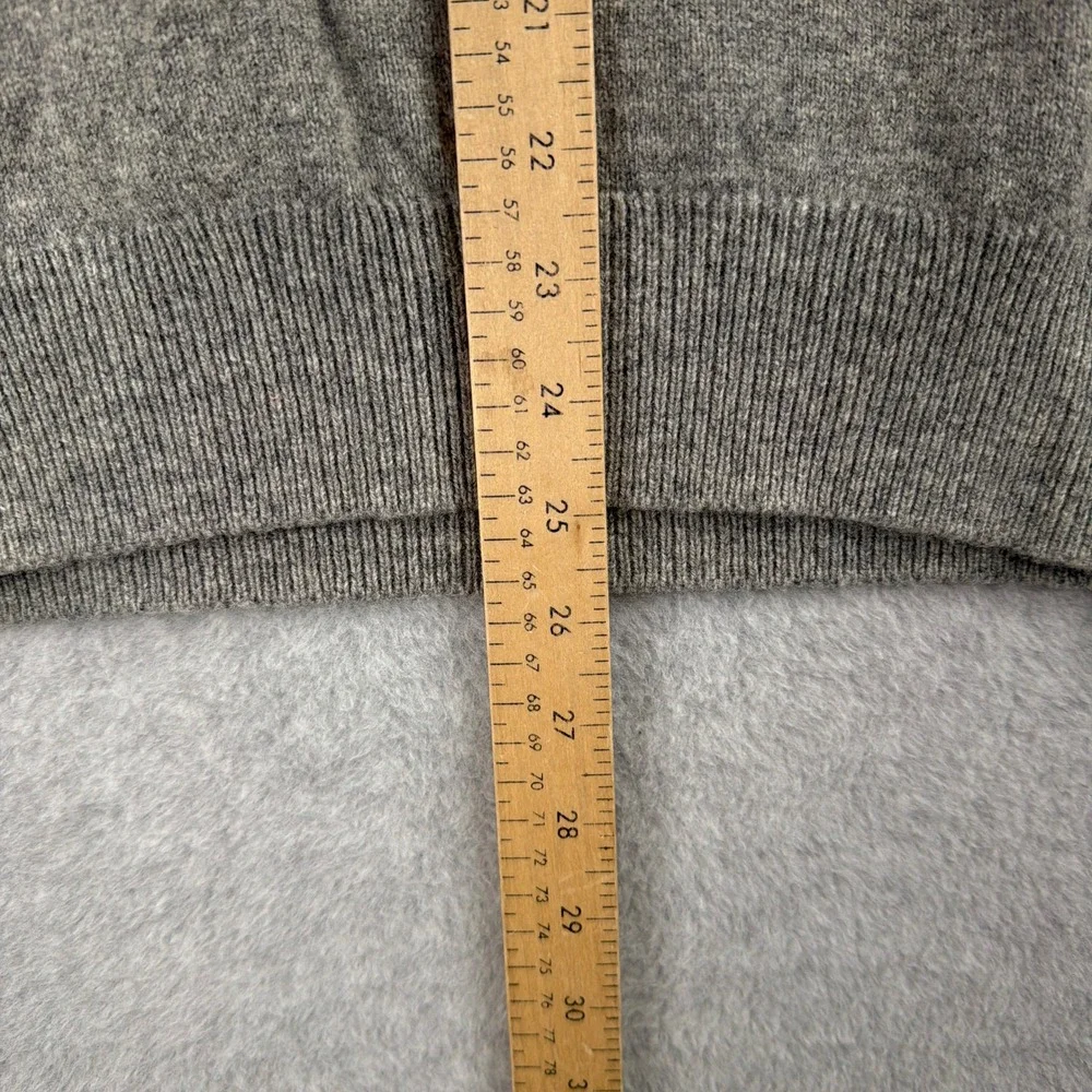 Racquet Sportswear Sweater M 42 Mens Gray Lambswool V-Neck Made in Scotland